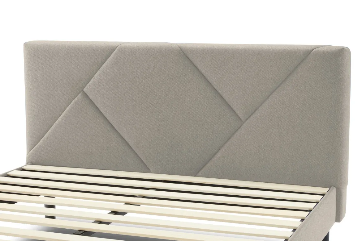 Letto alla francese design tortora 149x204cm - Ikelos
