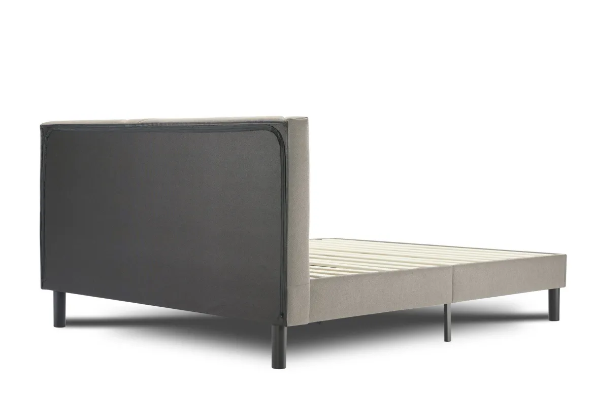 Letto alla francese design tortora 149x204cm - Ikelos