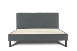 Letto alla francese Ikelos, 140x190 cm, Grigio