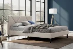 Letto alla francese in legno beige 149x204cm - Ikelos
