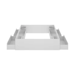 Letto alla francese in legno bianco 195x149cm - Orlene