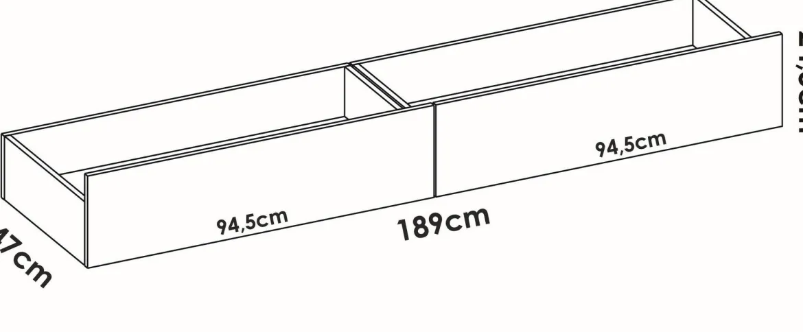 Letto alla francese in legno bianco 195x149cm - Orlene