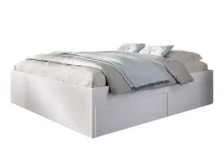 Letto alla francese in legno bianco 195x149cm - Orlene