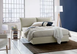 Letto alla francese materasso incluso beige 155x205cm - Arden