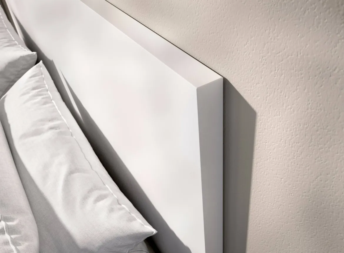 Letto alla francese moderno bianco 195x246cm - Ulika