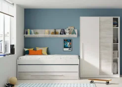 Letto bambini contenitore199x96cm bianco - Art