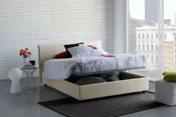 Letto francese contenitore beige 155x205cm - Angelic