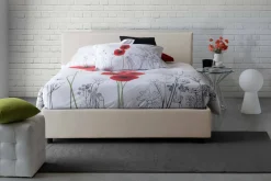 Letto francese contenitore beige 155x205cm - Angelic