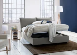 Letto francese contenitore grigio 155x205cm - Arden