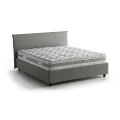 Letto francese contenitore grigio 155x215cm - Aros