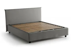 Letto francese contenitore grigio 155x215cm - Aros