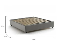 Letto francese design grigio 155x215cm - Arvic