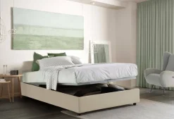Letto francese in legno beige 155x215cm - Annica