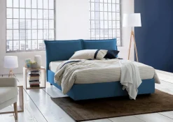Letto francese in legno blu 155x205cm - Arden