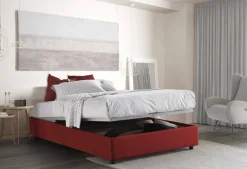 Letto francese in legno rosso 155x215cm - Arvic