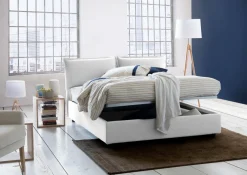Letto francese lavabile bianco 155x215cm - Annica