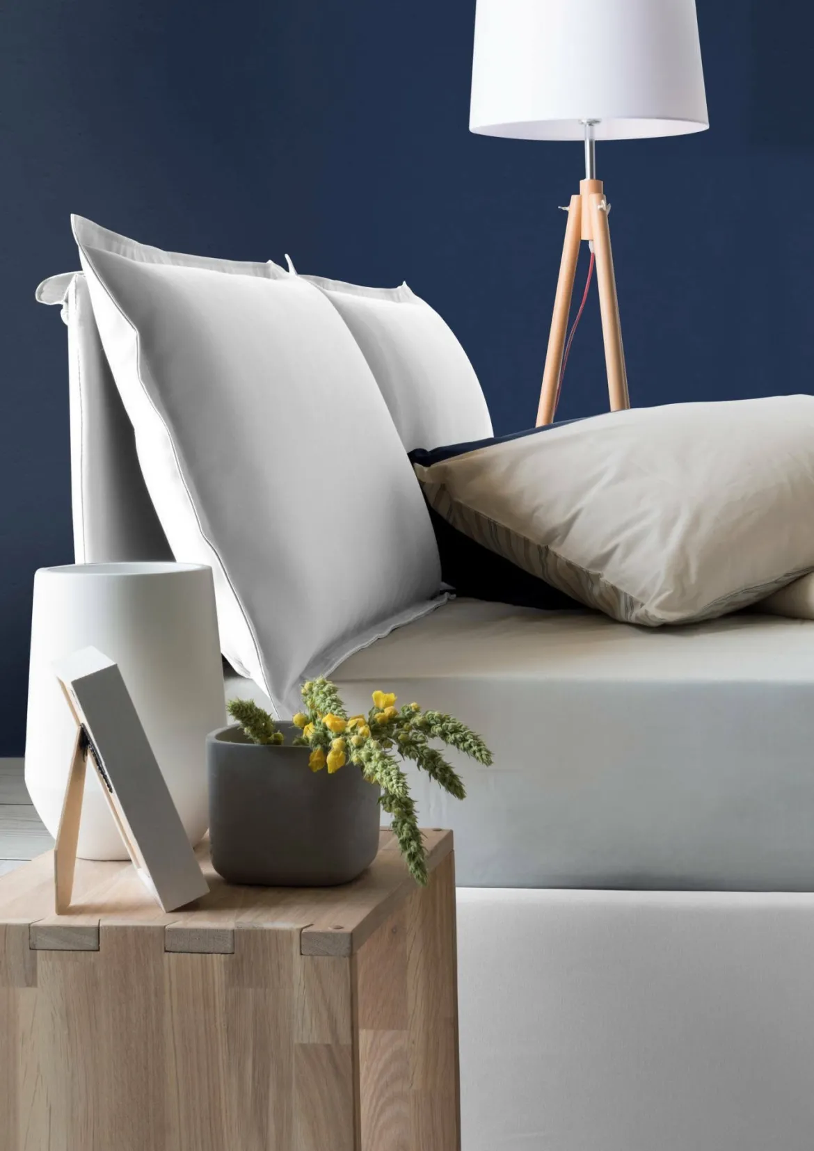 Letto francese lavabile bianco 155x215cm - Annica