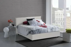 Letto francese materasso incluso bianco 155x215cm - Morganite