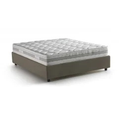 Letto francese materasso incluso tortora 155x205cm - Akemi