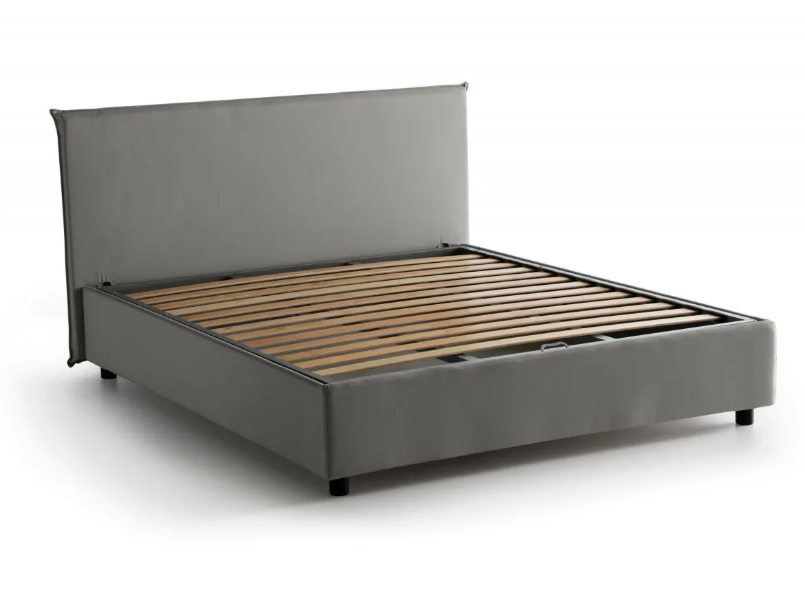 Letto francese minimal grigio 155x205cm - Alion