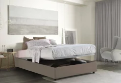 Letto francese minimal tortora 155x215cm - Arvic