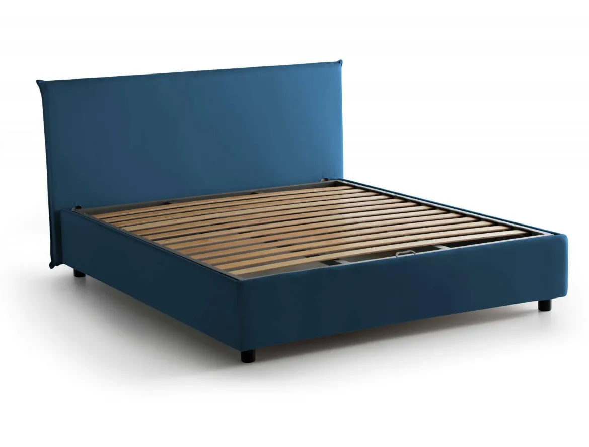 Letto francese salvaspazio blu 155x205cm - Alion