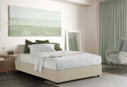 Letto francese sfoderabile beige 155x215cm - Alaksir