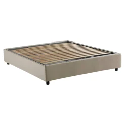 Letto francese sfoderabile beige 155x215cm - Alaksir