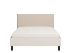 Letto Matrimoniale Beige Grigio Tortora Dimensione Materasso 180x200 cm Imbottito, Testiera Imbottita - Pavarolo