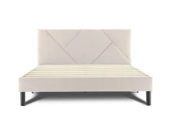 Letto matrimoniale beige 169x204cm imbottito - Morpheus