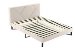 Letto matrimoniale beige 169x204cm imbottito - Morpheus