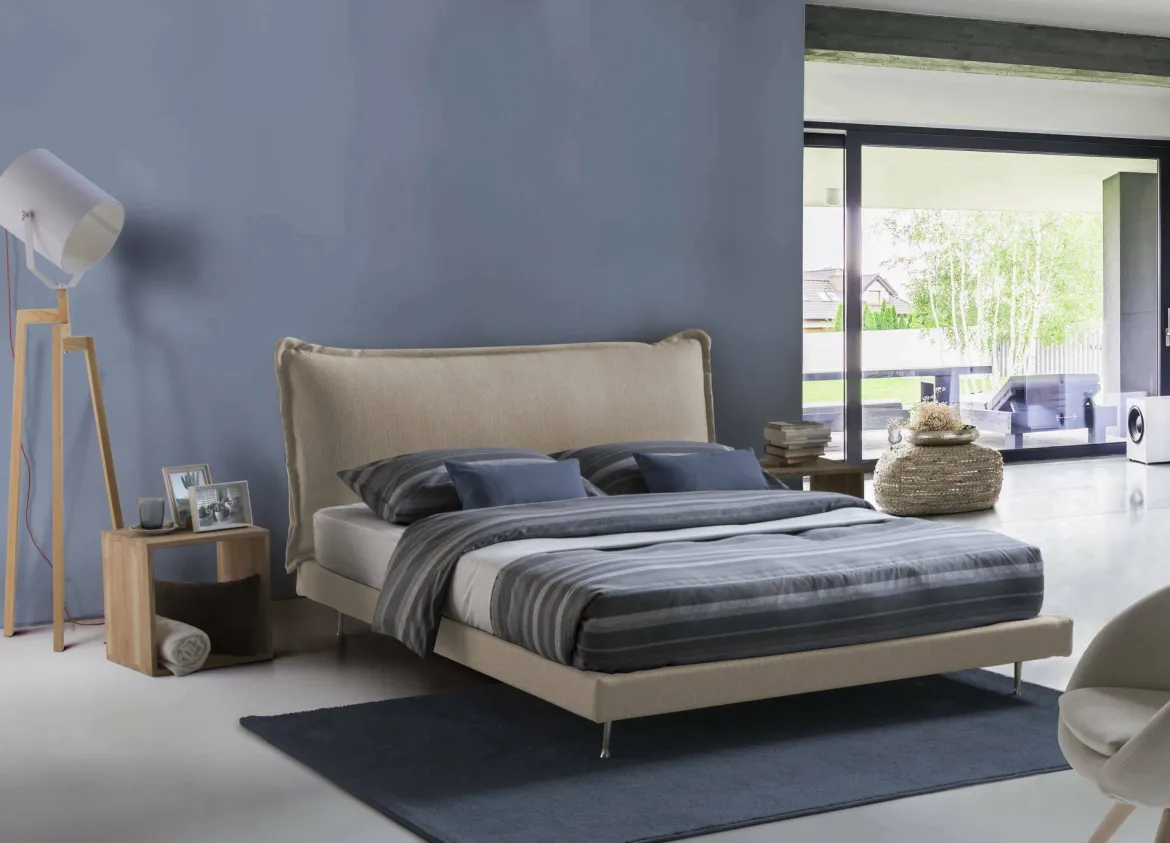 Letto matrimoniale beige 180x215cm sfoderabile - Pietersite