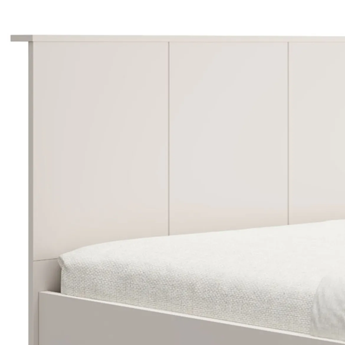 Letto Matrimoniale Bianco Crema Dimensione Materasso 160x200 cm Peso Supportato 200 kg, Matrimoniale - Siwwa