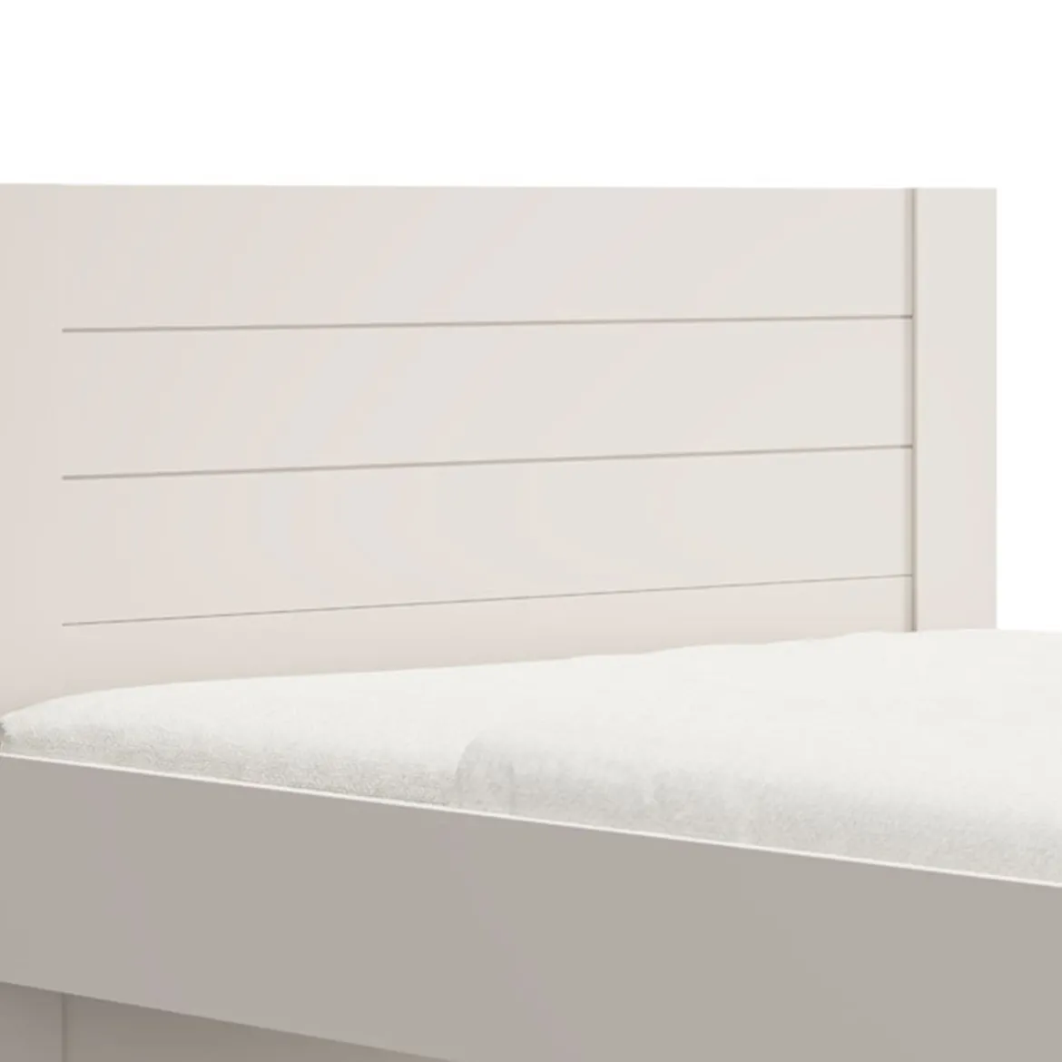 Letto Matrimoniale Bianco Crema Dimensione Materasso 160x200 cm Peso Supportato 200 kg, Matrimoniale - Siwwa