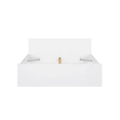Letto matrimoniale bianco lucido 166x206cm struttura in legno - Kaitak