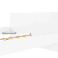 Letto matrimoniale bianco lucido 166x206cm struttura in legno - Kaitak