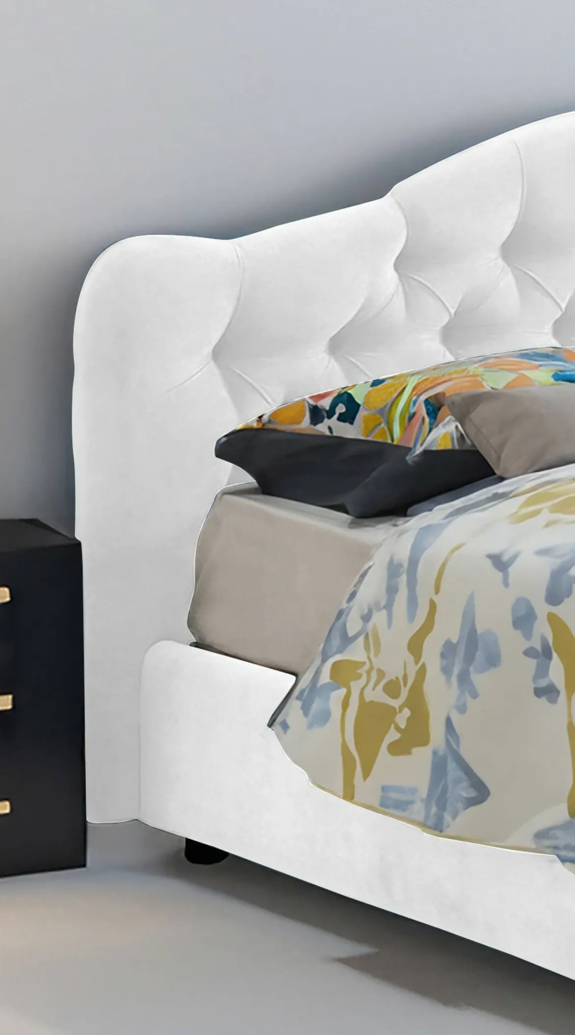 Letto Matrimoniale Bianco Materasso Incluso Sfoderabile, Contenitore Made in Italy - Annus
