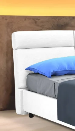 Letto Matrimoniale Bianco Materasso Incluso Sfoderabile, Contenitore Made in Italy - Bedero
