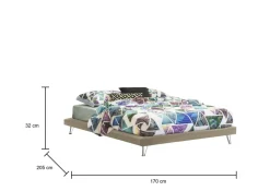 Letto matrimoniale bianco 175x205cm imbottito - Mercede