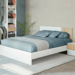 Letto matrimoniale bianco 199x210cm - Fusi