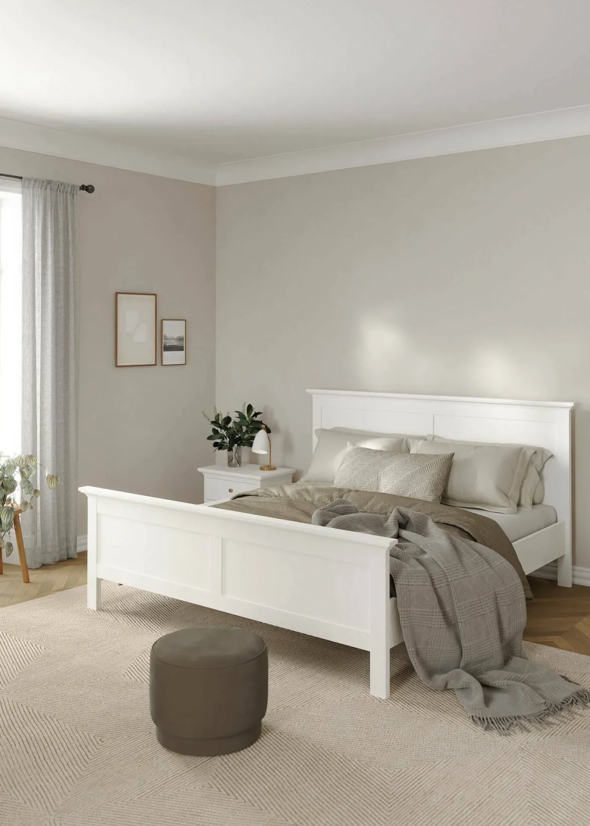 Letto matrimoniale bianco 205x266cm - Lupit