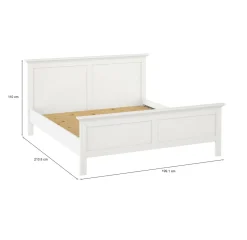 Letto matrimoniale bianco 205x266cm - Lupit