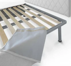 Letto matrimoniale bianco 5x170cm imbottito - Alfredo