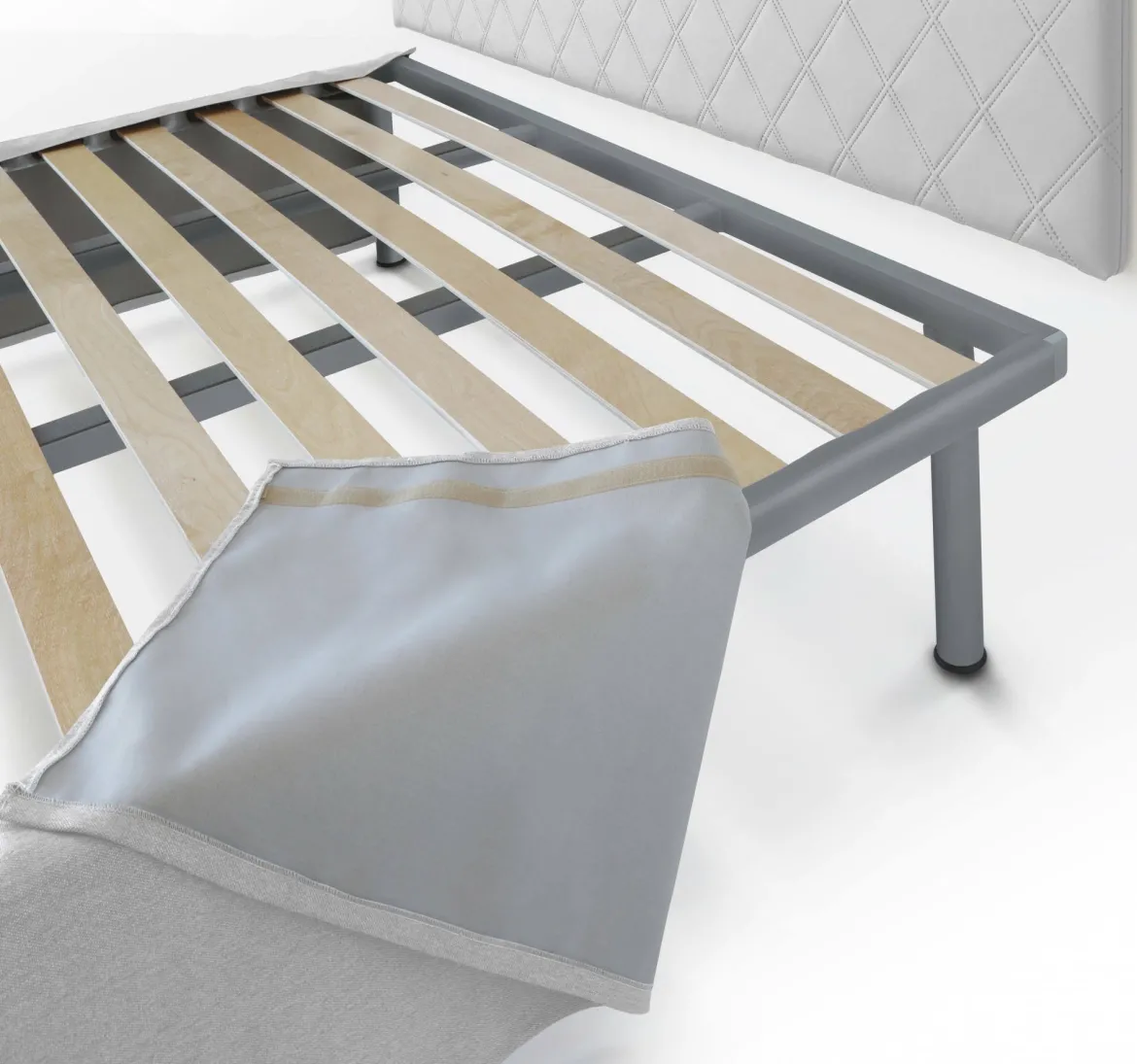 Letto matrimoniale bianco 5x170cm imbottito - Alfredo