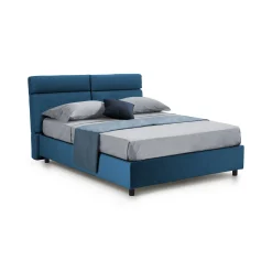 Letto Matrimoniale blu Materasso Incluso Sfoderabile, Contenitore Made in Italy - Asica