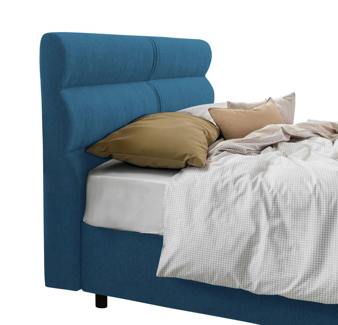 Letto Matrimoniale blu Materasso Incluso Sfoderabile, Contenitore Made in Italy - Briatico