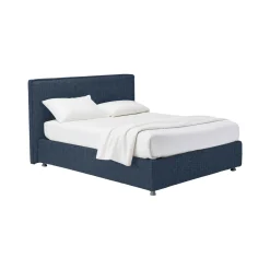 Letto Matrimoniale blu Sfoderabile Contenitore, Dimensione Materasso 160x200 cm - Melilli