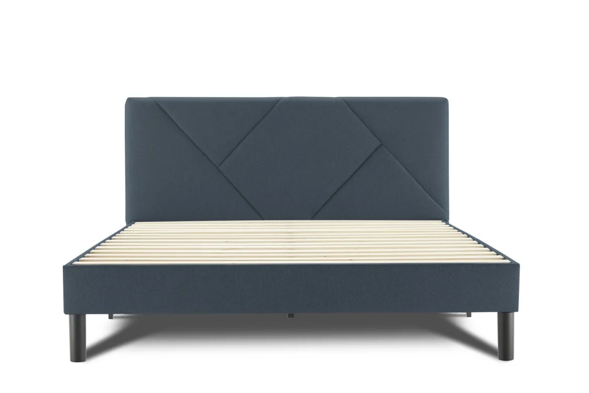 Letto matrimoniale blu 169x204cm imbottito - Morpheus