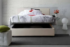 Letto matrimoniale con contenitore beige 175x205cm - Ashlee