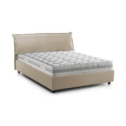 Letto matrimoniale con contenitore beige 175x215cm - Aishia